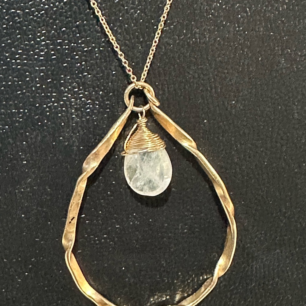 Nashelle Gold and Crystal Pendant Necklace